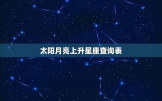 最准确的上升星座查询(最准确的上升星座查询表 星座网)