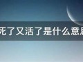 梦见人死了又活了(梦见人死了又活了是什么梦)